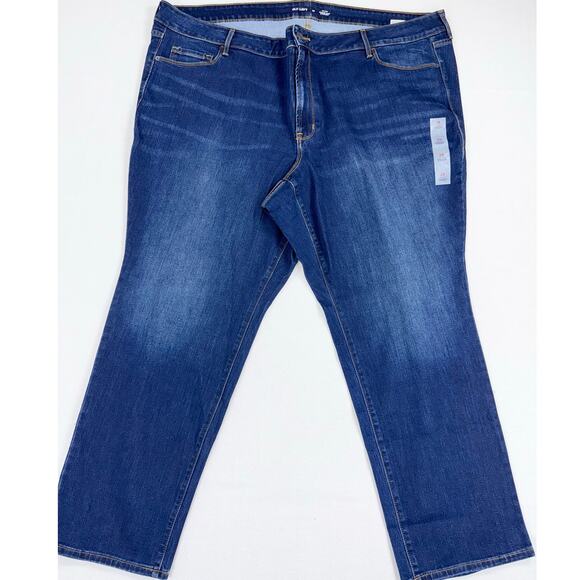 Old Navy Plus Women's Power Slim Mid Rise Straight Jean Size 26 3X Med Blue - Picture 4 of 15